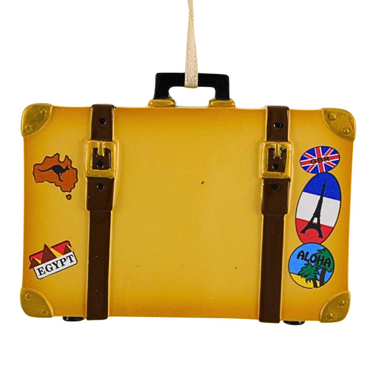 Polarx 2.5 Inch World Travel Trunk Christmas Tree Ornament , Suitcase Vacation